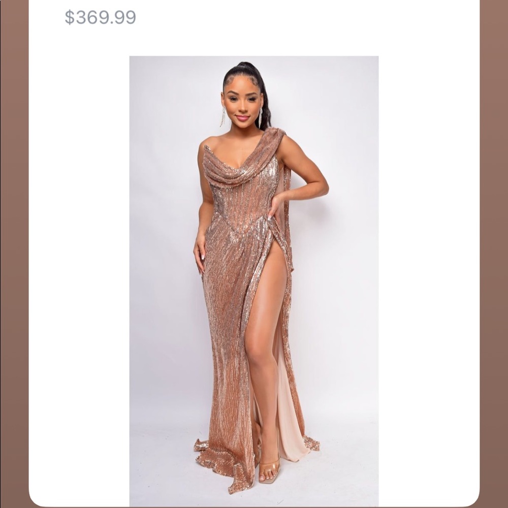 Pink/Rose gold gown from Emprada